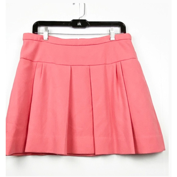 J.CREW Box Pleat Skirt in Crepe, Pink Coral Size 2 - Picture 2 of 6